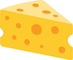 piece of cheese flat vector illustration 