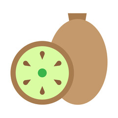 Kiwi Vector Flat Icon Design