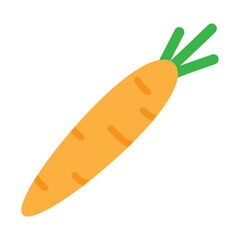 Carrot Vector Flat Icon Design