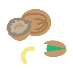 Nuts Vector Flat Icon Design