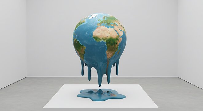 Melting Globe: A Cry for Climate Action - Powered by Adobe
