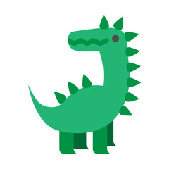 Toy Dinosaur Vector Flat Icon Design