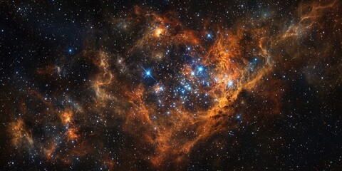 A cosmic event in a distant galaxy, with stars forming, supernovae exploding, and waves of energy rippling through the universe.