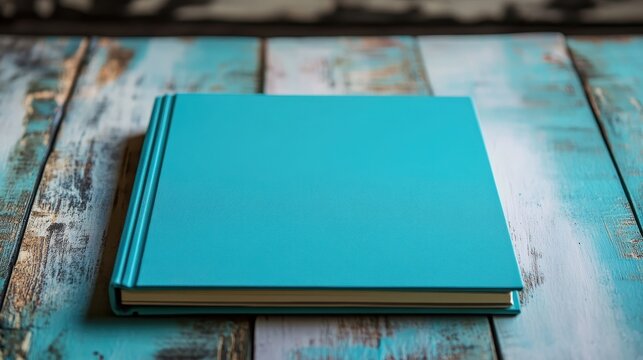 Turquoise Desk. Office Items on a White Desk with Space for Text