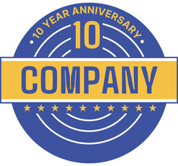 Vector Illustration of anniversary logo