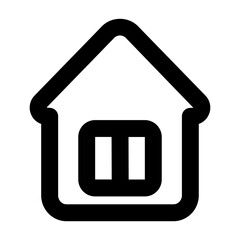 Clean line vector icon home for user interface design. Ideal for web dashboards, mobile apps, UI kits, and prototypes. Scalable SVG format for easy integration in digital projects.