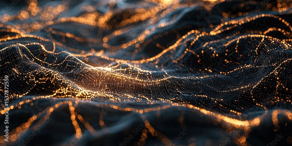 Poster A visually striking image of a machine learning model analyzing large datasets, with glowing lines representing data points and connections.