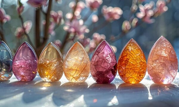 crystal yoni egg in pastel colors