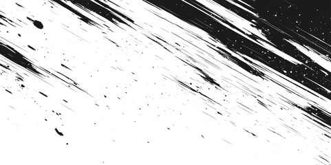 A close up view of a textured surface with pattern, Diagonal black and gray scratches or streaks on a lighter background, The texture resemble worn or scratched material such as painted design.