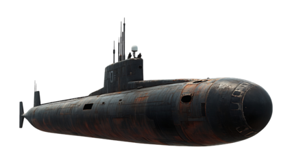 a submarine ship on transparent background PNG
