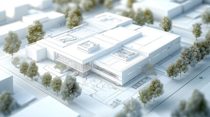 Blueprint of high-tech forensic science facility with evidence processing labs and secure data centers. --ar 16:9 --raw --stylize 250 --v 6.1 Job ID: 79a14c7d-02b6-4259-8ab8-5ee5011f4018