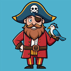 design logo icon character illustration mascot pirate captain