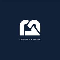 Alphabet letter icon logo ML. ml lm letter logo design. Premium Business logo black color on white background.   
