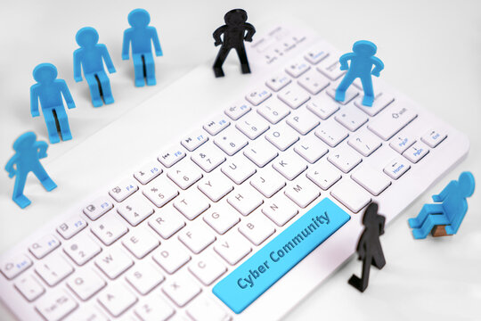 Cyber Community – Illustrating online communities, forums, and social networks where people gather and exchange ideas.