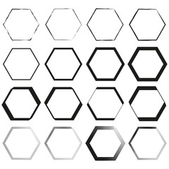 Hexagon pattern grid. Geometric honeycomb structure. Vector cellular design. Abstract polygon layout.