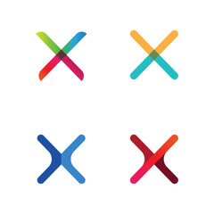 Obraz premium Elegant X Monogram Logo Concept with Clean Vector Style for Microstock Market