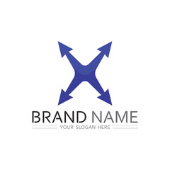Obraz premium Strong and Modern X Symbol Logo for Professional Brand and Vector Collection