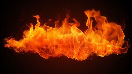 Bright orange fire with flickering flames