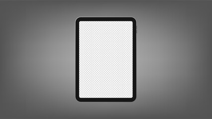 tablet with blank screen on white background. vector