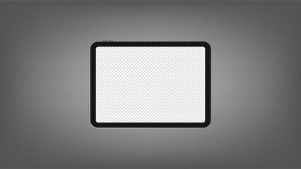 tablet with blank screen on white background. vector