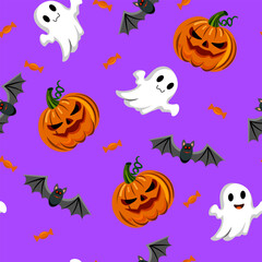halloween seamless pattern