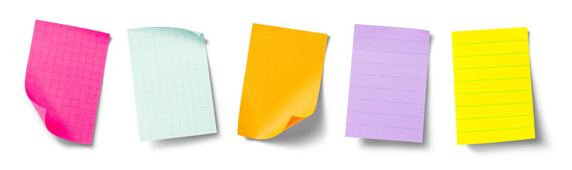 カラフルな長方形の付箋のテクスチャー