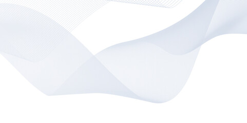 Fototapeta premium Flowing wave pattern gradient smooth curve shape isolated on transparent background. Technology , science lines flow and motion energy blend. 
