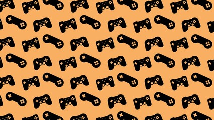 Vector seamless game controller pattern multicolored 