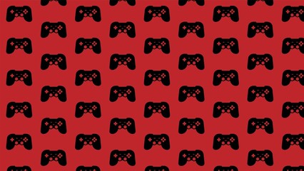 Vector seamless game controller pattern multicolored  © SEEDPULSE