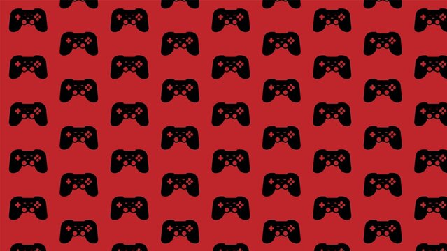 Vector seamless game controller pattern multicolored 