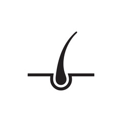  Hair Follicle Vector Icon Minimalist Dermatology Symbol for Hair Growth & Health.