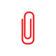 Obraz premium 文具_カラー_ゼムクリップ_赤