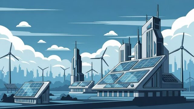 Eco-Friendly Cityscape: A Futuristic Vision of Sustainable Urban Living