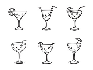 Cocktail Line Art Illustration Collection