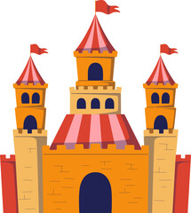 Fototapeta premium Castle Attraction at Amusement Park
