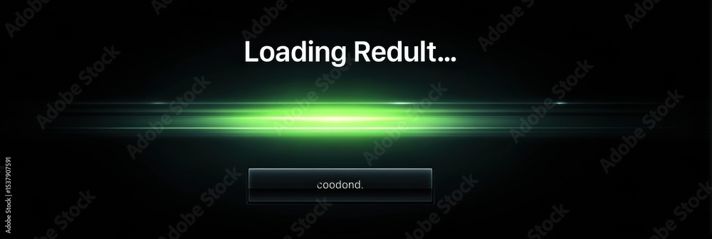 Aufkleber Suspenseful Loading Screen Displaying Glowing Text in a Dark Environment, Engaging User Attention With Anticipation and a Sense of Mystery