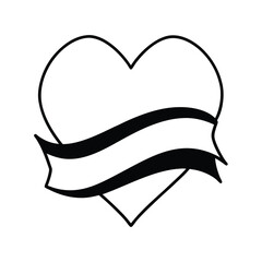 Patriotic heart wrapped in a national flag vector design for independence day valentine s day or memorial day