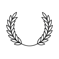 Classic and elegant laurel wreath vector design for logos invitations and branding projects