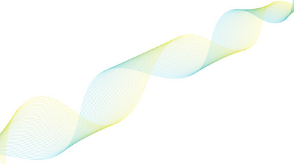 Abstract Blue Yellow Swirling Lines Wave Pattern Background