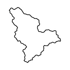 High resolution country map outline clean vector design for precise geographic representation