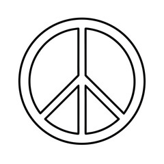 High resolution peace sign vector graphic perfect for posters prints and web design projects
