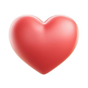red heart isolated on white