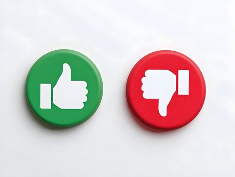 Thumbs up and down icons