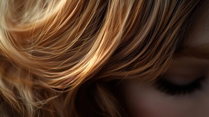 Fototapeta premium Closeup blonde hair