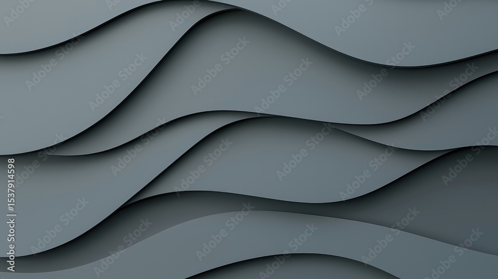 Poster Abstract creative waves transforming into structured background, smooth layered pattern, modern minimal design