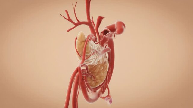 Detailed 3 d illustration of pancreas with blood vessels for educational or medical purposes