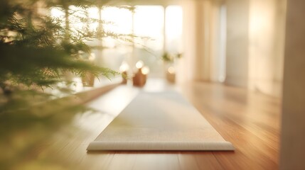 Fototapeta premium Serene Yoga Mat Morning Dew Hero Image