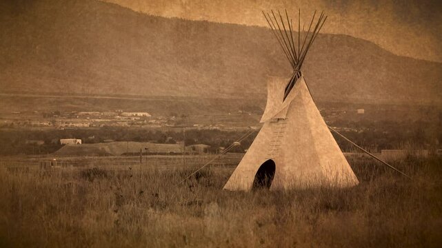 Native teepee in the style of the old west.