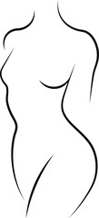 Fototapeta premium Elegant line art female figure, showcasing beauty and grace.