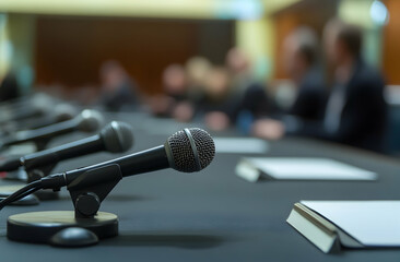 Microphones on Conference Table